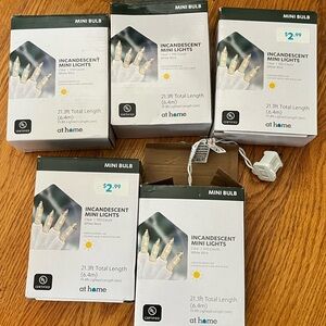 At Home Incandescent Mini Lights all new never open or used